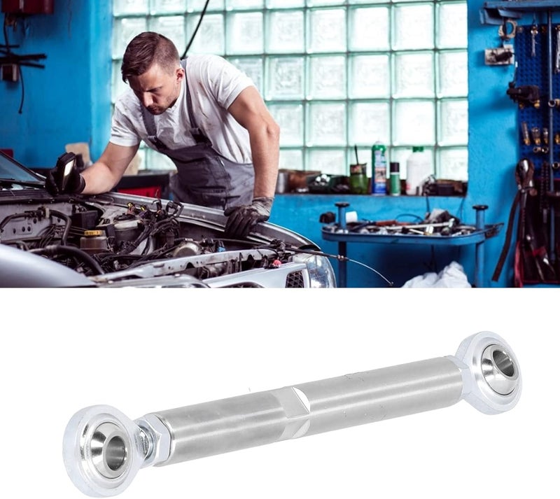 Klanata 7 Adjustable Tensioner Rod, Short Water Pump Alternator Bracket Joint, Stainless Steel Alternator Mount, Compatible with SBC BBC 350 454 Engines - Image 2